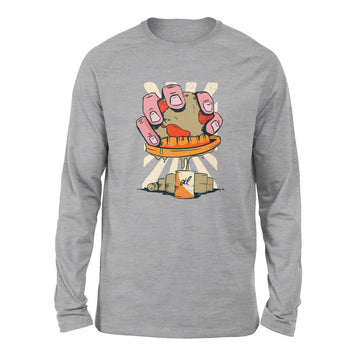 Planet Oil Squeezer Men/Unisex Drop Shoulder Sweatshirt in Athletic Heather color
